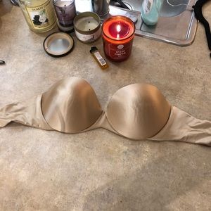 Tan Strapless Bra 36D